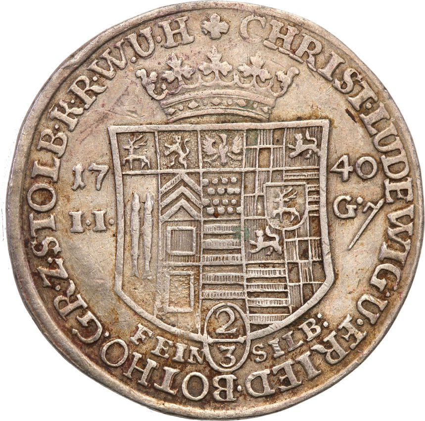 Niemcy, Stolberg. 2/3 Talara (gulden) 1740